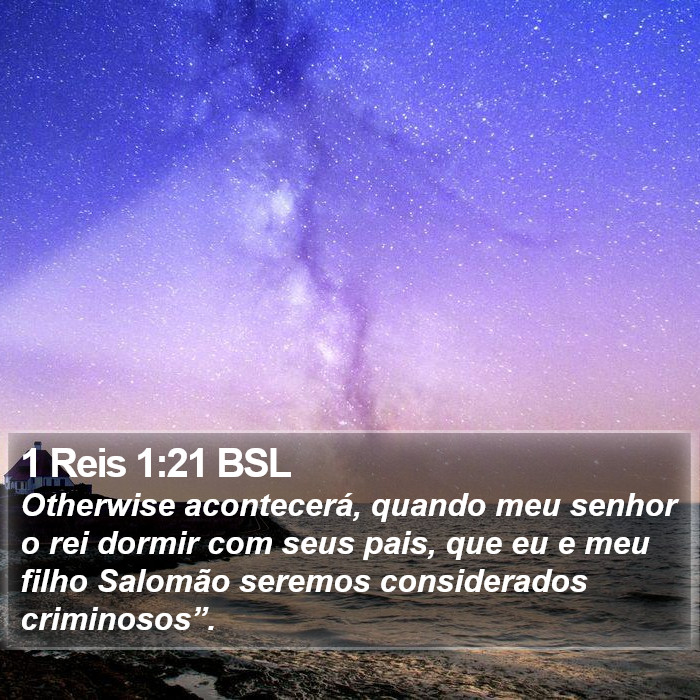 1 Reis 1:21 BSL Bible Study