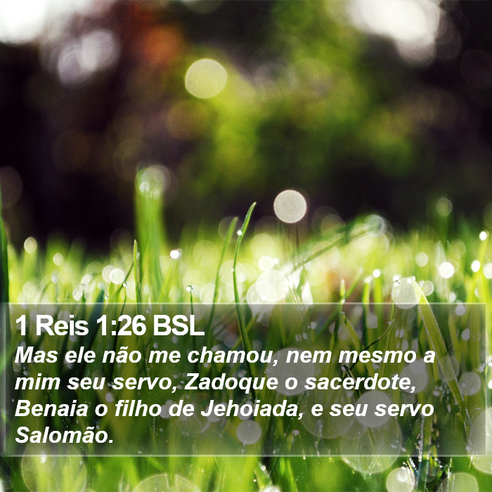 1 Reis 1:26 BSL Bible Study