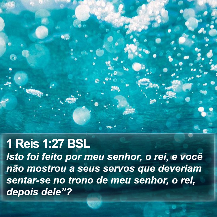 1 Reis 1:27 BSL Bible Study