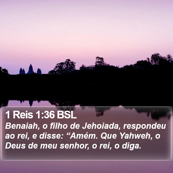 1 Reis 1:36 BSL Bible Study