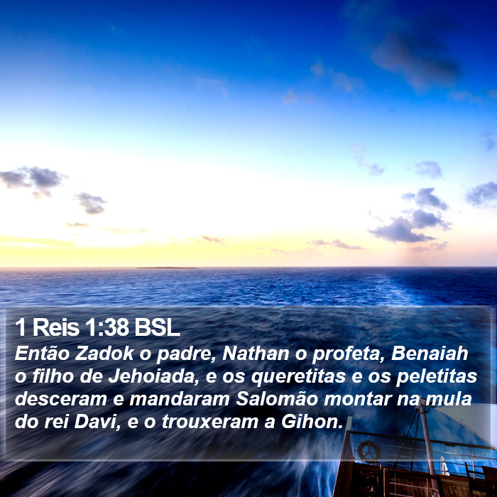 1 Reis 1:38 BSL Bible Study