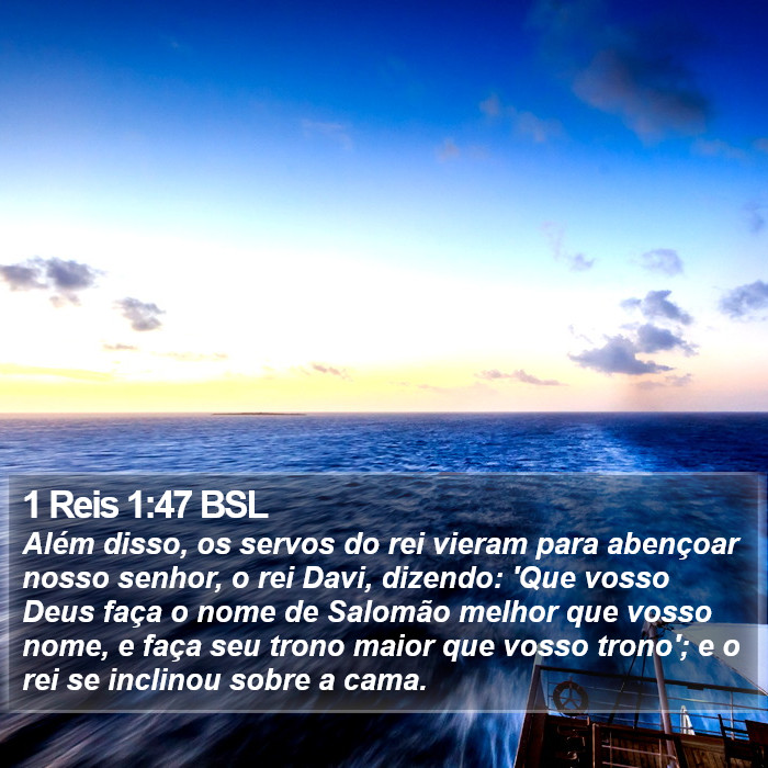 1 Reis 1:47 BSL Bible Study