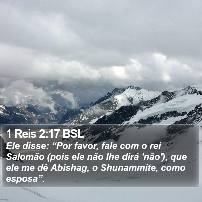 1 Reis 2:17 BSL Bible Study