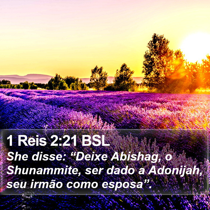 1 Reis 2:21 BSL Bible Study