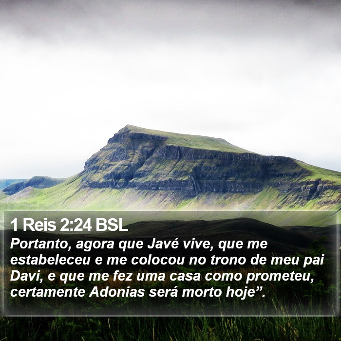 1 Reis 2:24 BSL Bible Study