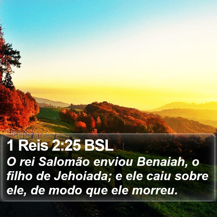 1 Reis 2:25 BSL Bible Study