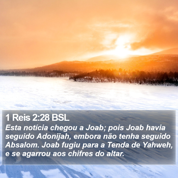 1 Reis 2:28 BSL Bible Study