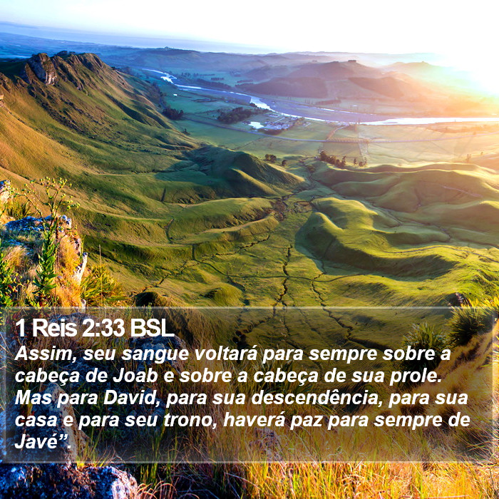 1 Reis 2:33 BSL Bible Study