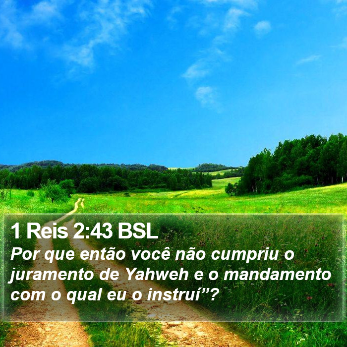 1 Reis 2:43 BSL Bible Study