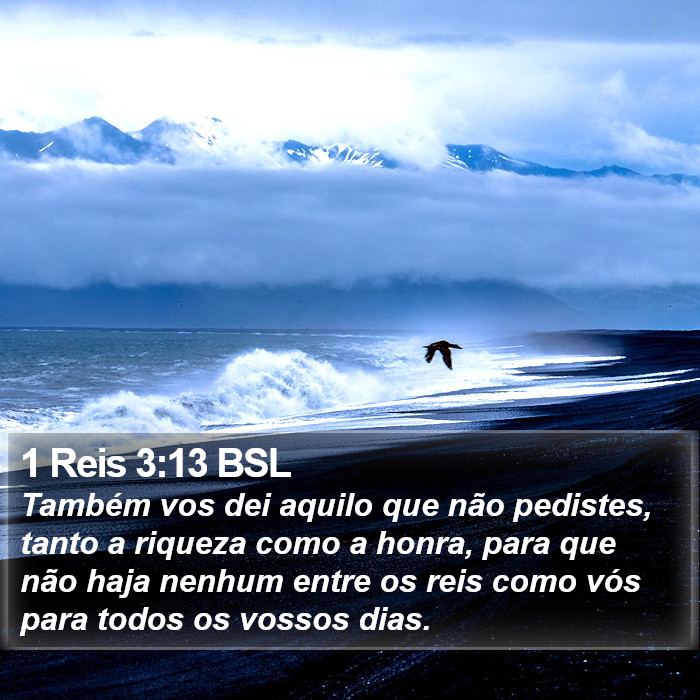 1 Reis 3:13 BSL Bible Study