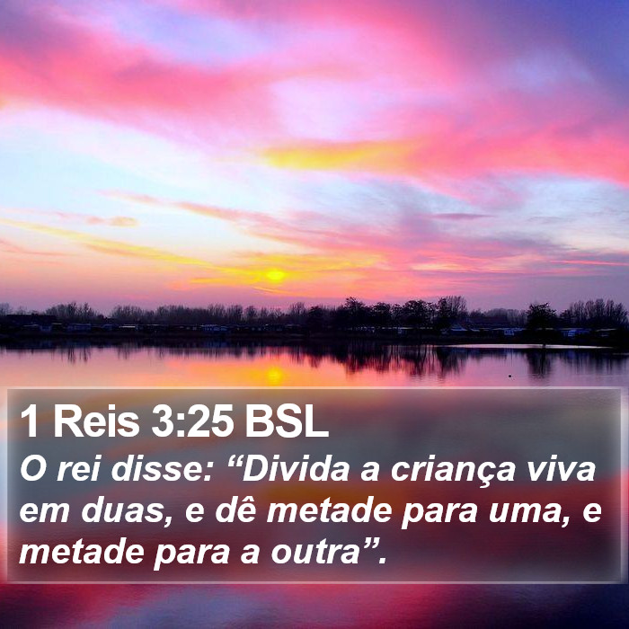 1 Reis 3:25 BSL Bible Study