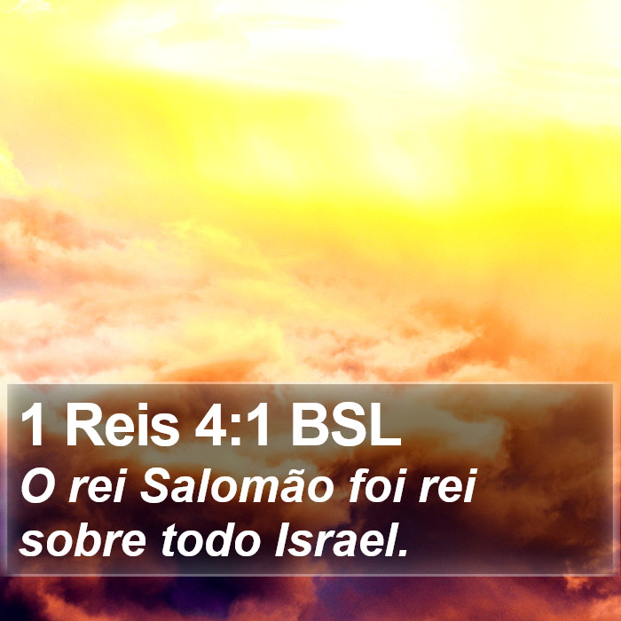 1 Reis 4:1 BSL Bible Study