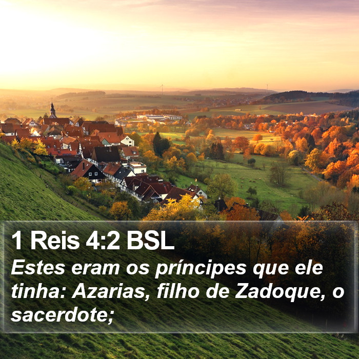 1 Reis 4:2 BSL Bible Study