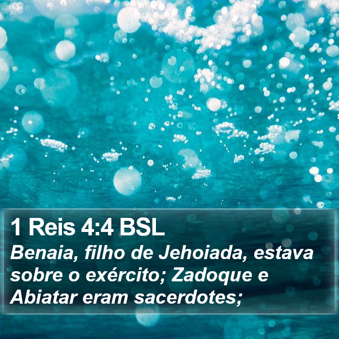 1 Reis 4:4 BSL Bible Study