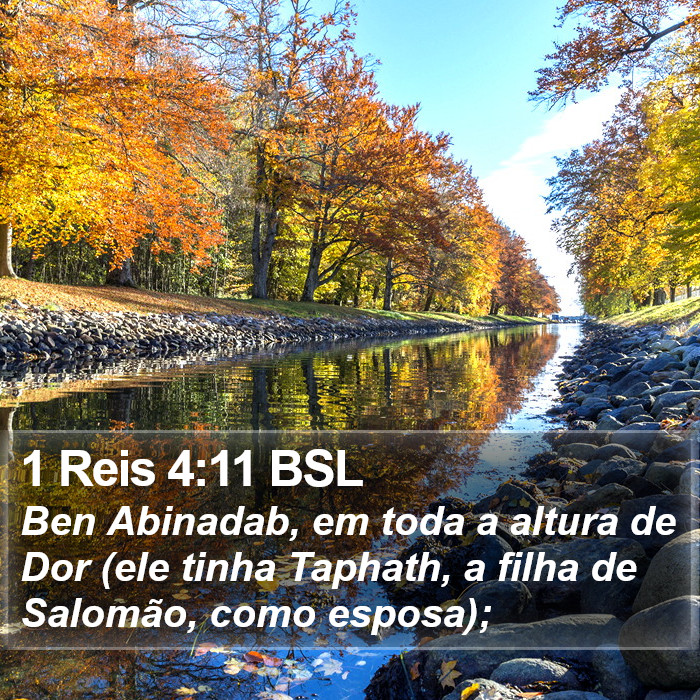 1 Reis 4:11 BSL Bible Study