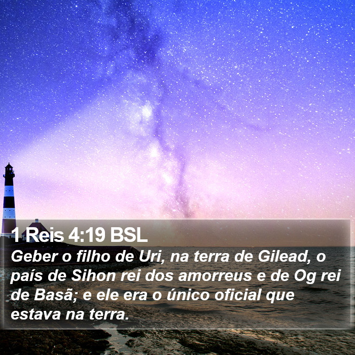 1 Reis 4:19 BSL Bible Study