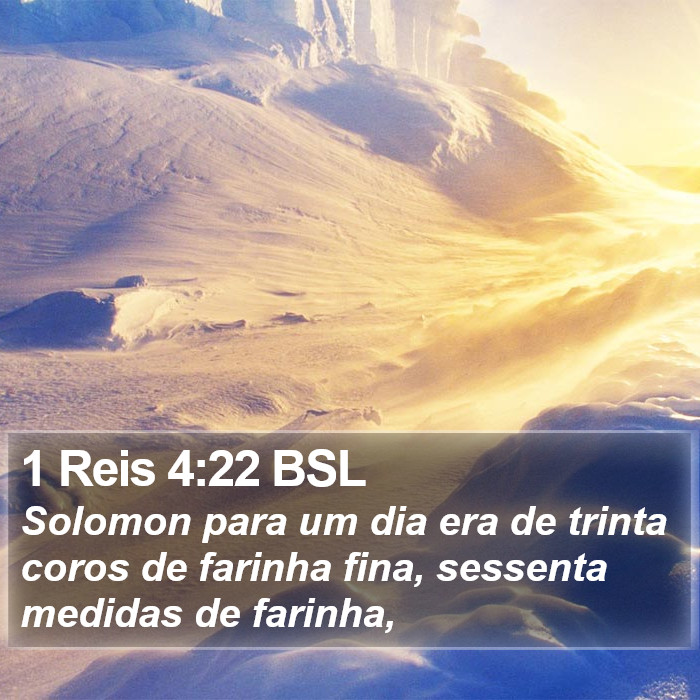 1 Reis 4:22 BSL Bible Study