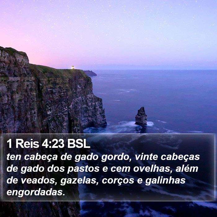 1 Reis 4:23 BSL Bible Study