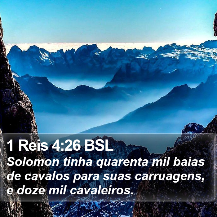 1 Reis 4:26 BSL Bible Study