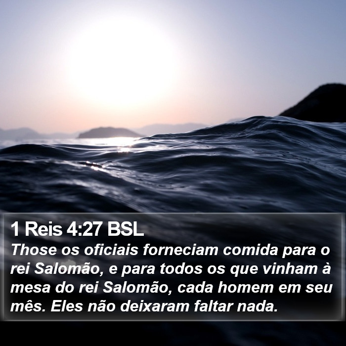 1 Reis 4:27 BSL Bible Study