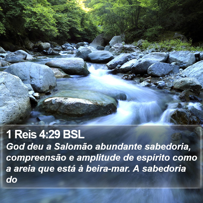 1 Reis 4:29 BSL Bible Study