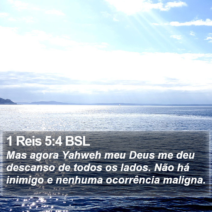1 Reis 5:4 BSL Bible Study