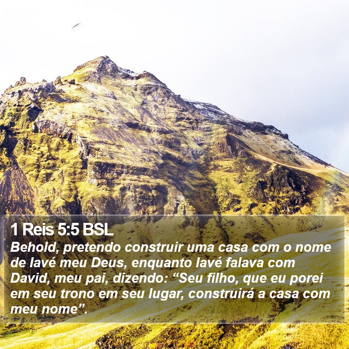 1 Reis 5:5 BSL Bible Study
