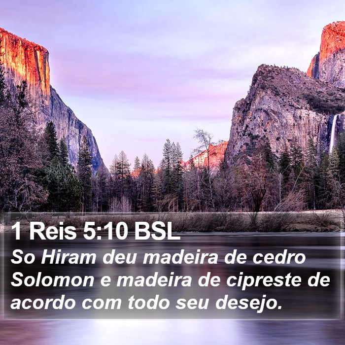 1 Reis 5:10 BSL Bible Study