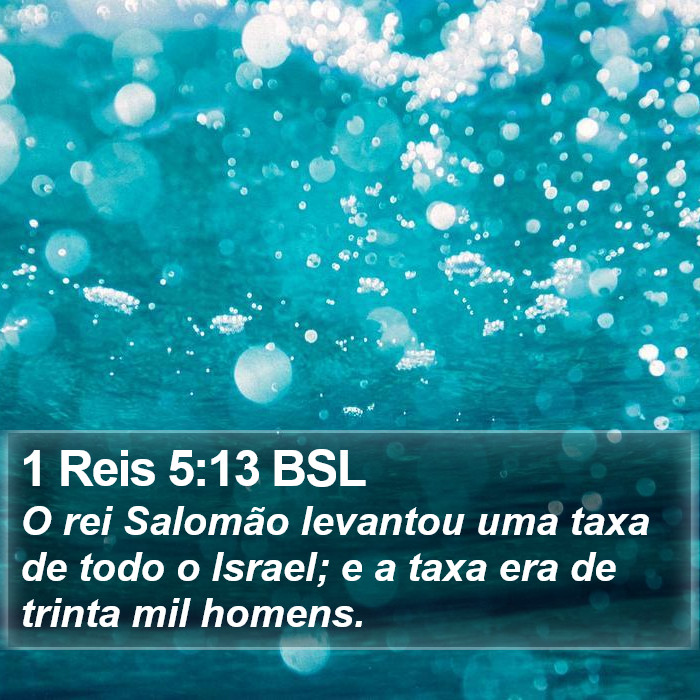 1 Reis 5:13 BSL Bible Study
