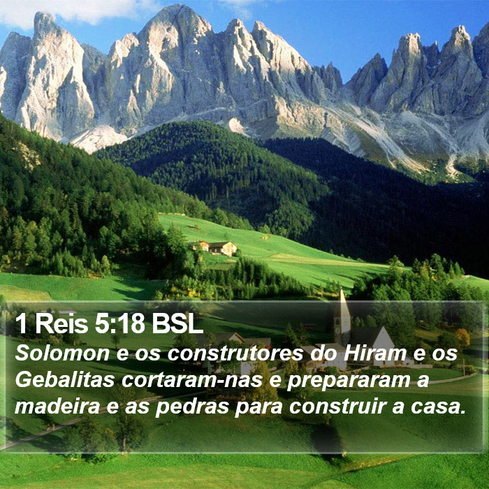 1 Reis 5:18 BSL Bible Study