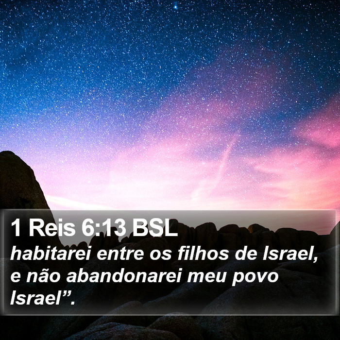 1 Reis 6:13 BSL Bible Study