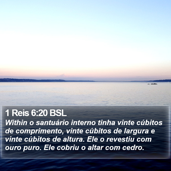 1 Reis 6:20 BSL Bible Study