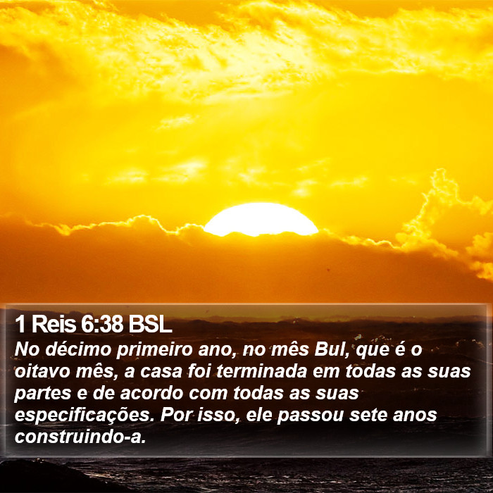 1 Reis 6:38 BSL Bible Study