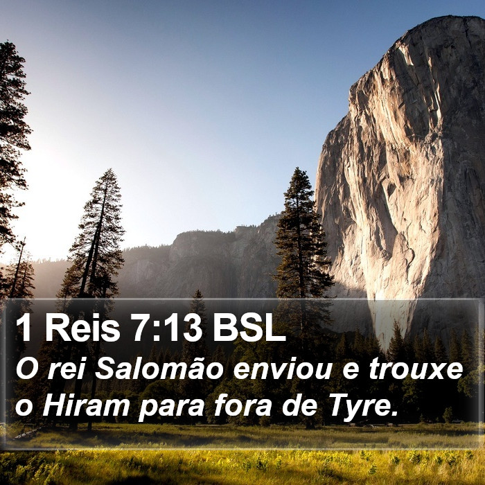 1 Reis 7:13 BSL Bible Study