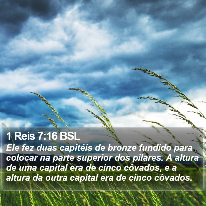 1 Reis 7:16 BSL Bible Study