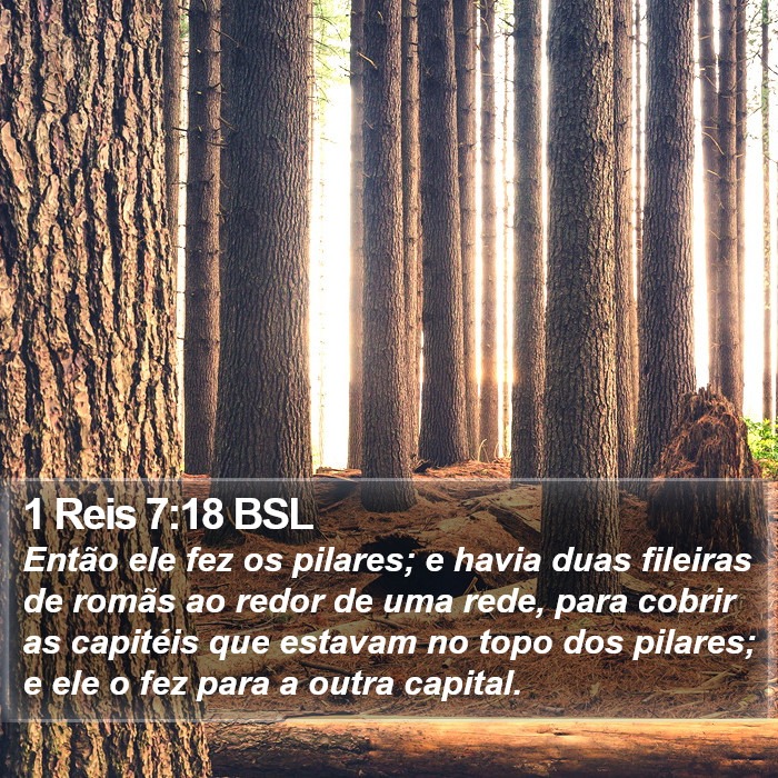 1 Reis 7:18 BSL Bible Study