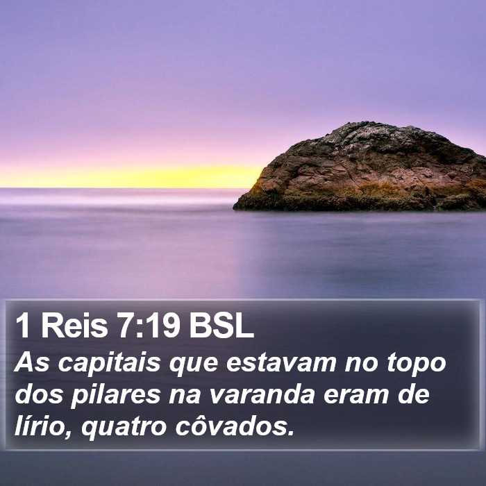 1 Reis 7:19 BSL Bible Study