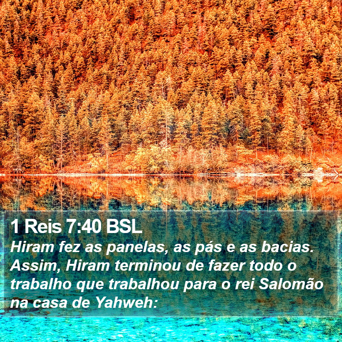 1 Reis 7:40 BSL Bible Study