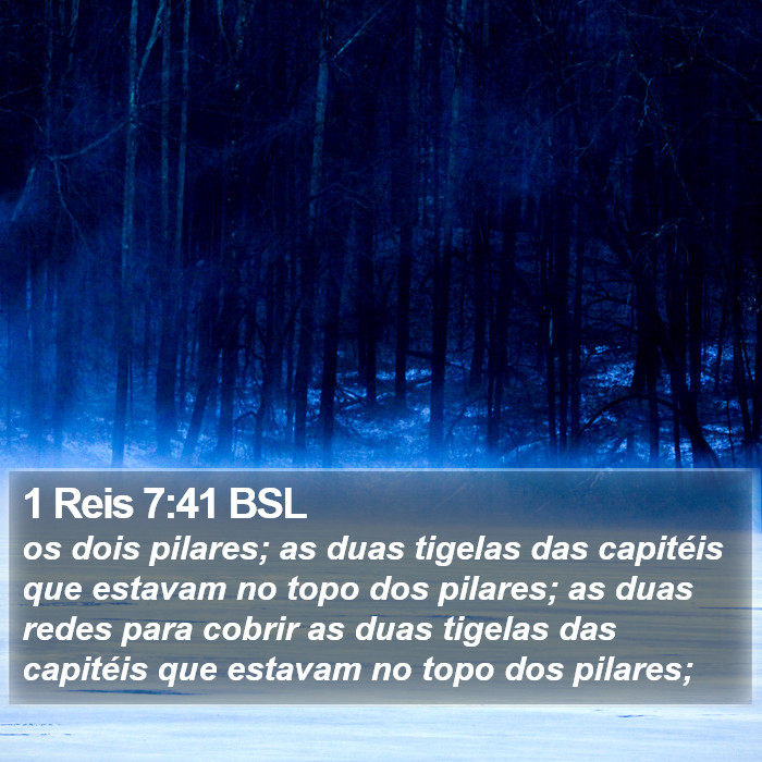 1 Reis 7:41 BSL Bible Study