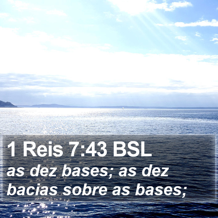 1 Reis 7:43 BSL Bible Study
