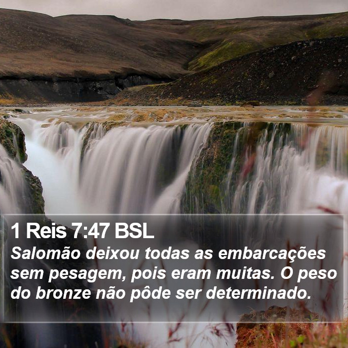 1 Reis 7:47 BSL Bible Study