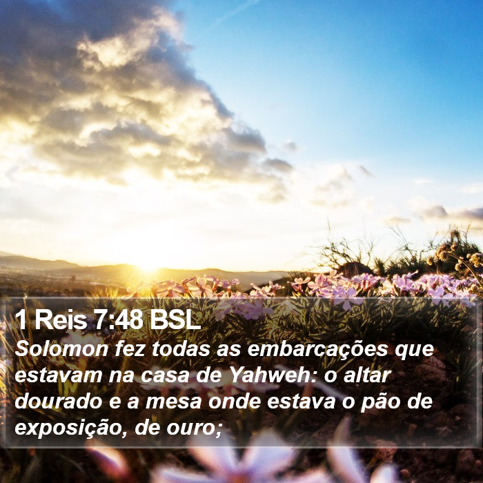 1 Reis 7:48 BSL Bible Study