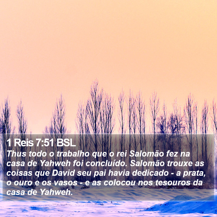 1 Reis 7:51 BSL Bible Study