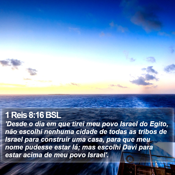 1 Reis 8:16 BSL Bible Study