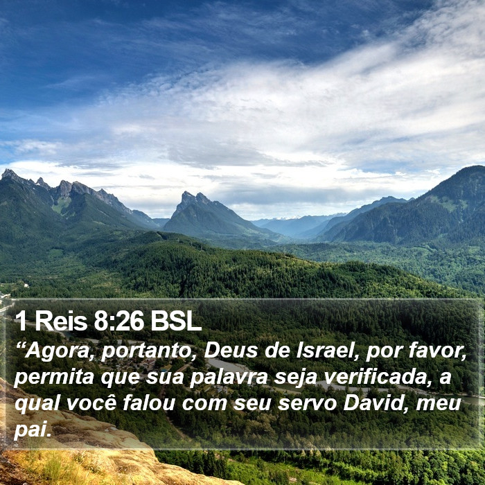 1 Reis 8:26 BSL Bible Study