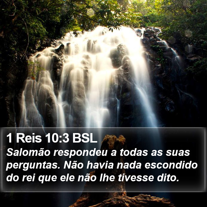 1 Reis 10:3 BSL Bible Study