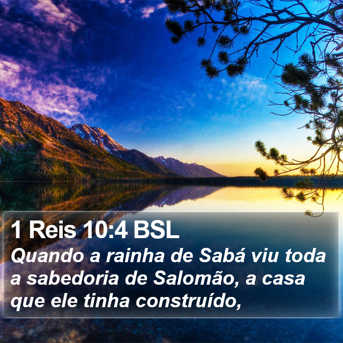 1 Reis 10:4 BSL Bible Study