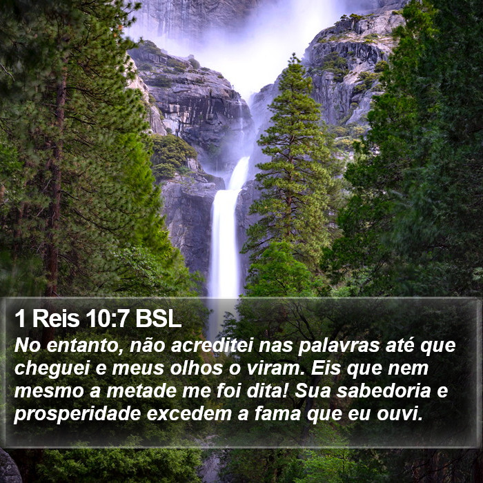 1 Reis 10:7 BSL Bible Study