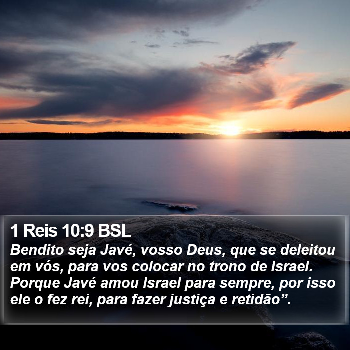 1 Reis 10:9 BSL Bible Study