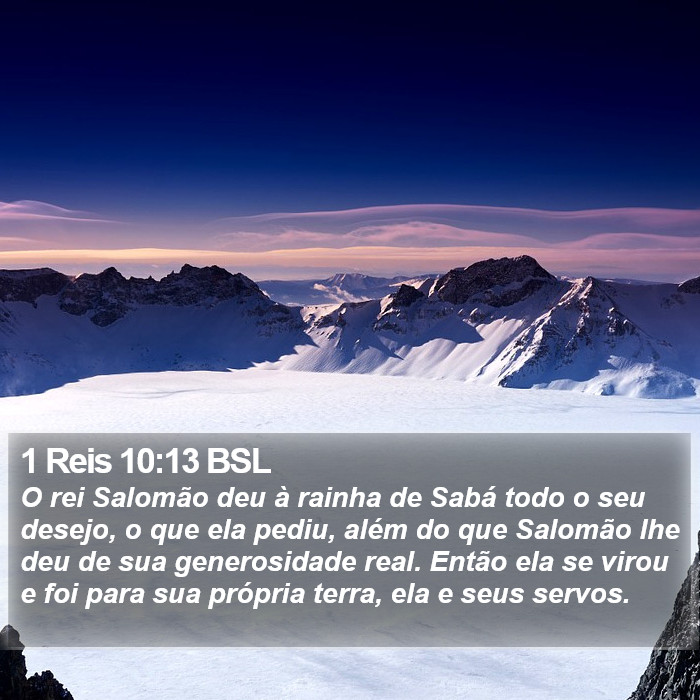 1 Reis 10:13 BSL Bible Study
